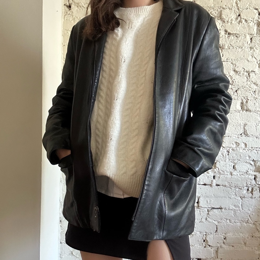 Jones New York leather jacket